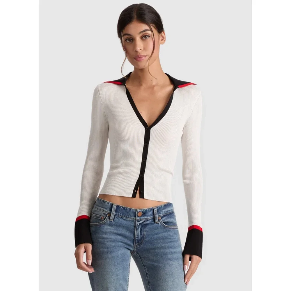 sold Alice + Olivia NEALIE CARDIGAN M - Picture 2 of 6